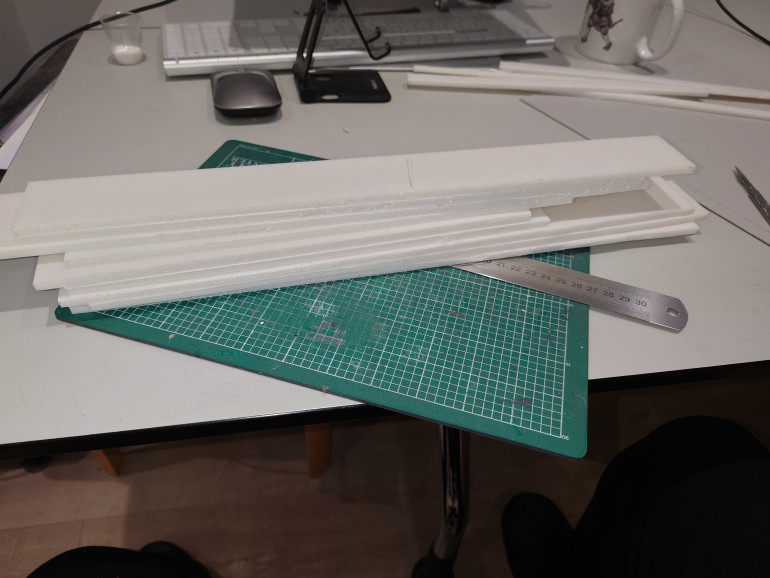 Strips of foam core 45mm wide