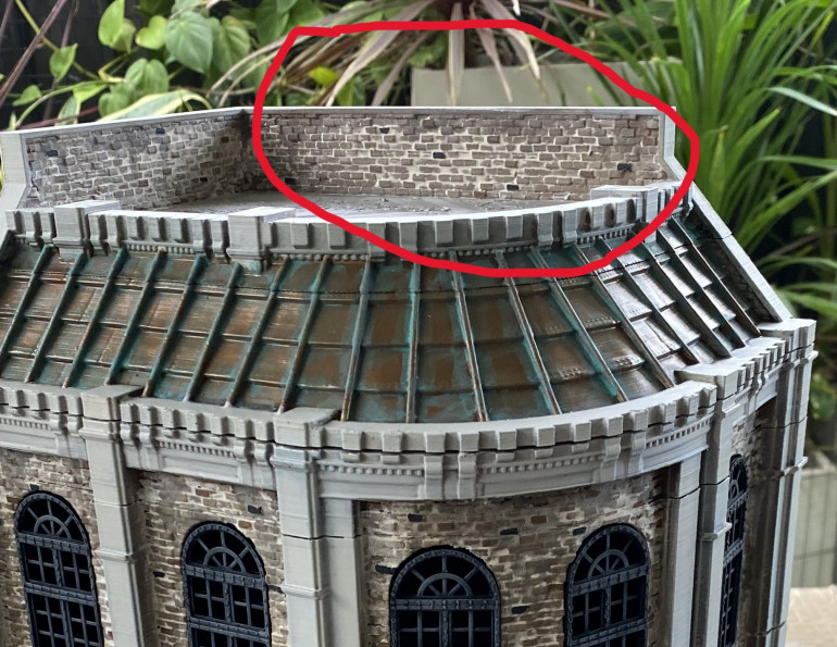 This part of the roof would be excellent for the actual wall.