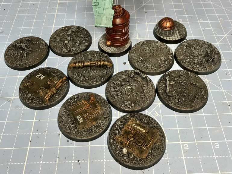 Bases for some Cerastus knights and Aeronautica planes in anticipation of Legions Imperialis….Epic…it’s still gonna be called Epic. 