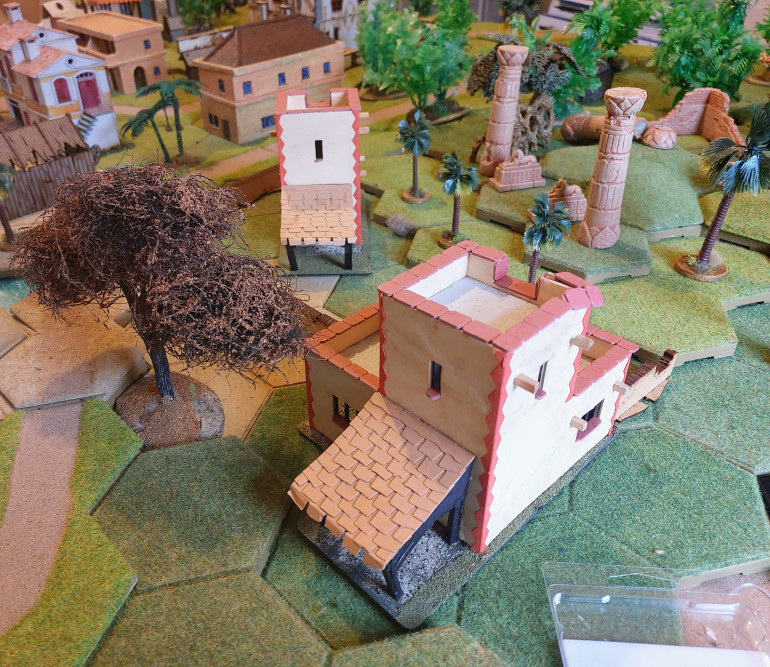 Ruins , huts and the layout changes.