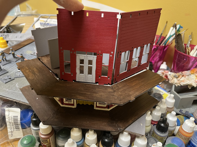 Just a quick mock up showing the second floor balcony relative to the exterior walls of the second floor. 