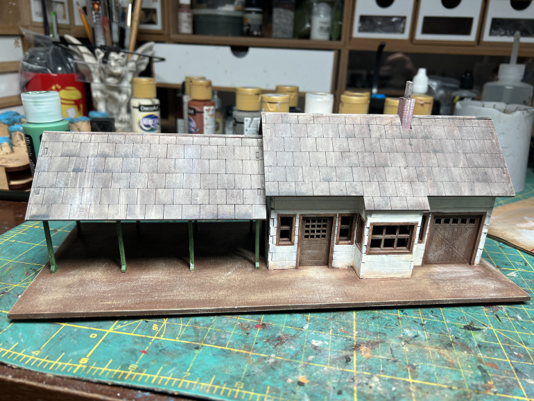 The station was a bit finicky to build (be careful with teh platform awning).but a breeze to paint, as long as, unlike me, you decide to glue the platform awning roof before you paint. As few people will lift teh station off the board and look under the roof, I am ok with it :)