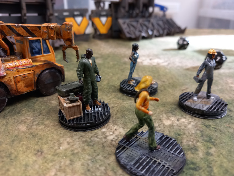 The colonists have acid spat at them and watching their friends melt they flee