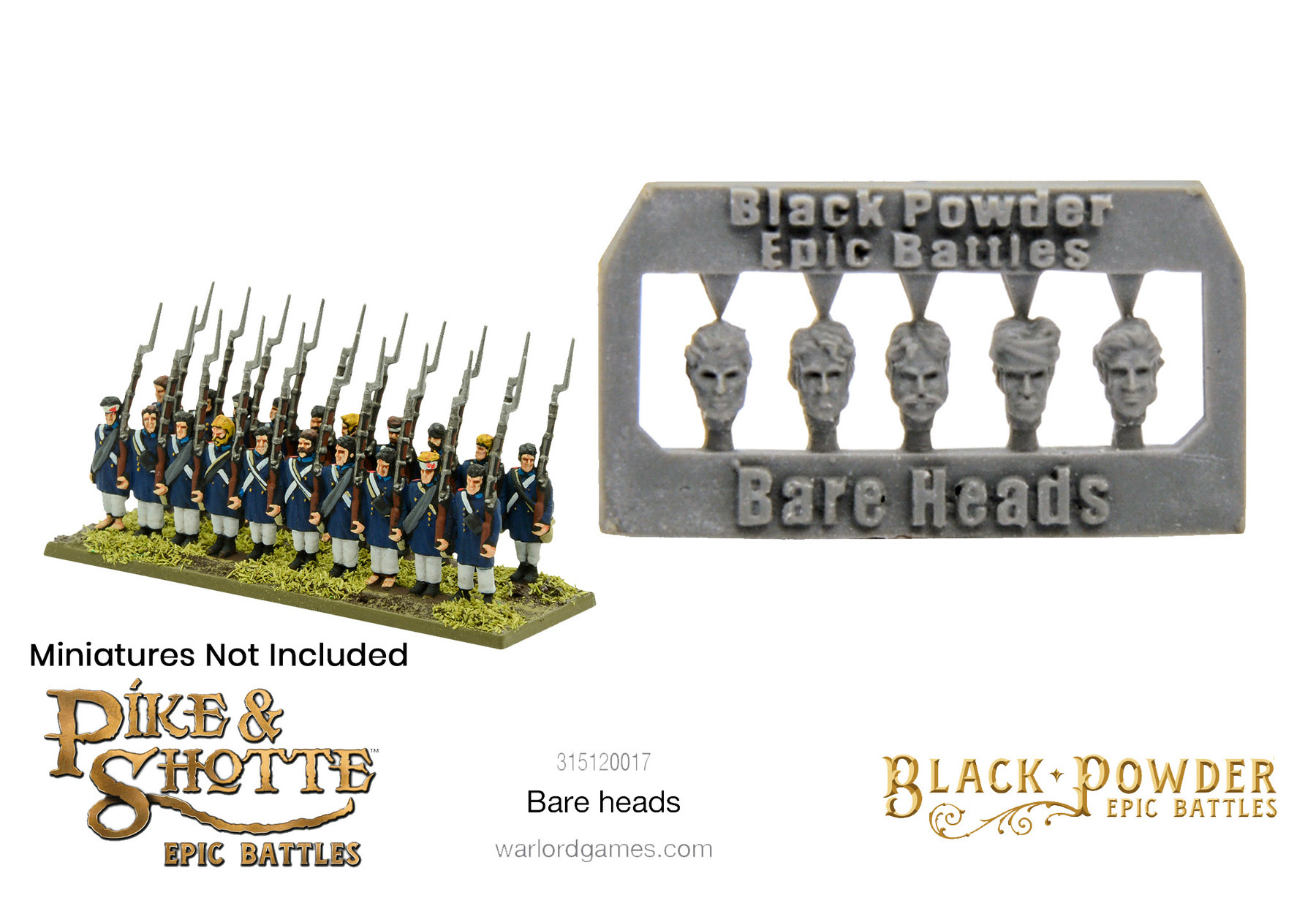 Bare Heads - Black Powder Epic Battles