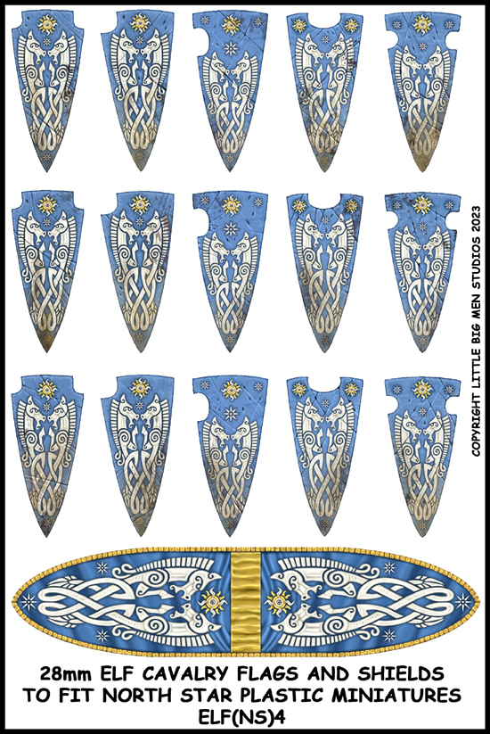Elf Cavalry Flags & Shields - Oathmark