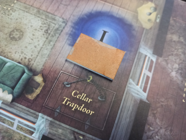 After the great news of winning the runner up for the terrainfest and watching the video It was pointed out where is the trapdoor? I found a spare bit of mdf the right size and carved out the base. I was originally going to draw it on but that would be a waste.