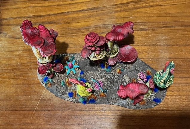 I decided to darken the soil texture on the bases after this picture was taken.