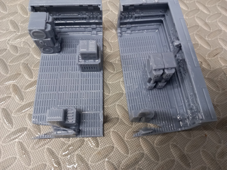 The board is split into 15 sections and I'm using a resin printer which isn't really the right printer for the job as they dont fit on my print bed unless i turn them on their side. I did this with the first corner and ran out of resin so i have some holes to fix. I also had to chop the file in half for it to fit