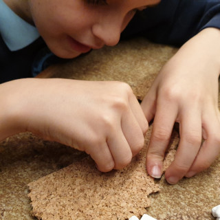 Shaping cork riverbank and Glueing