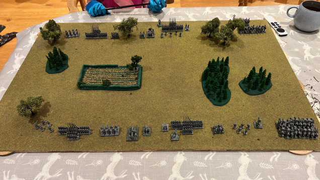 This board is 3 foot by 2 foot. I’ve recieved wargames illustrated with the free ECW epic sprue from warlord. I bought one extra and a cannon sprue. Split the strips in half and am playing 28mm games using cm instead of inches. This board is now a 8x5 foot equivalent. I’m very surprised it has worked but I don’t know why I’m surprised. There is some kind of hobby mental block sometimes, I’ve gotta have x cos it’s official etc etc. you really don’t. I’ve made this in 3 evenings at about 1.5 hours an evening. The magazines, extra sprue and railway trees cost me £46 in total. That’s quite cheap compared to this in 28mm scale. We are having fun too. The icing on the cake is it only takes 10 minutes to set up or pack away. Not ages, so I can have a quick game on the fly of kings of war or hail Caesar or pike and shotte. Play through a scenario to see if it’s worth the effort setting it all up in 28mm for a wider audience. I think I will just spray them one colour. Blue team and red team kind of thing. 