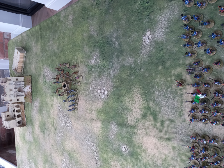 Being outnumbered the New Orleans Greys give covering fire while the rest retreat from the on coming bayonets. The Mexicans turn an abandoned cannon on the walls on their previous owners but the shot falls short.