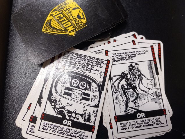 These cards are played on other players or gor jourcown benefit. I went through the dredd cards and tried to think of a goods 18th century replacements. For example the barney cards send judges around the board. I thought the magistrates make a good equivalent 