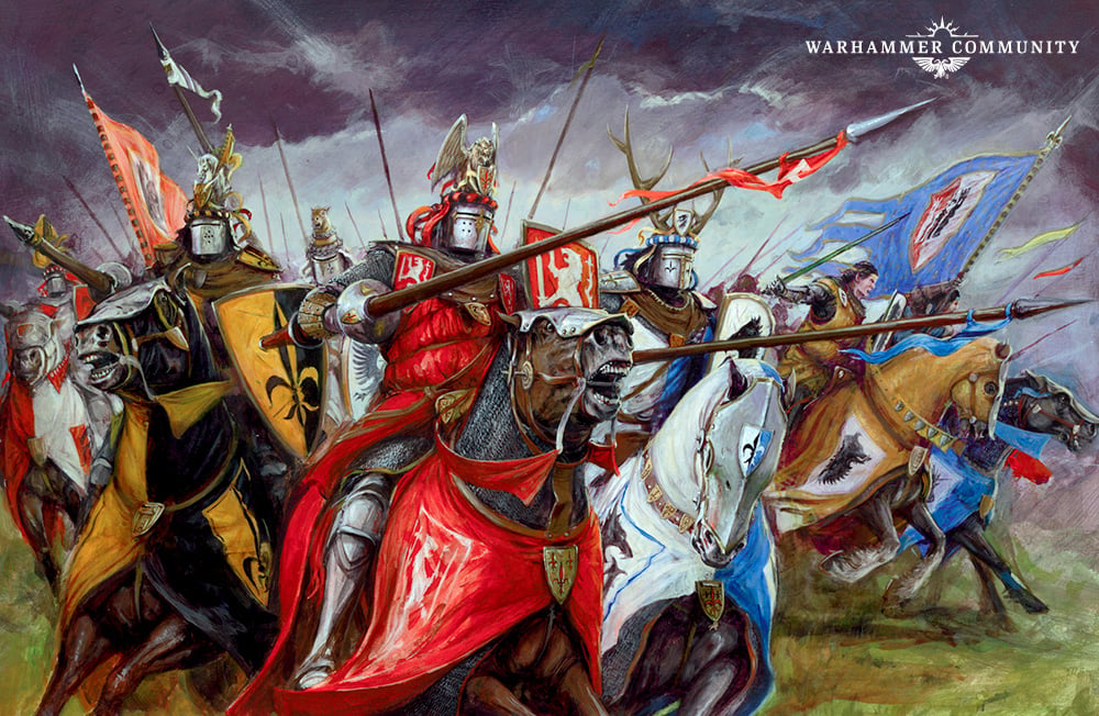 Bretonnian Knights Art - Warhammer The Old World