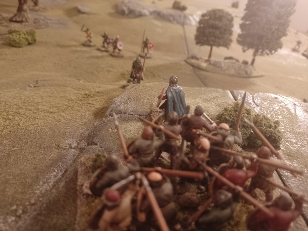 Aethulwulf, lord of the northern folk of Anglia is amazed as in the gloom, Halfdane, alone and injured, throws himself at the English.  Minutes later Halfdane is down, seriously injured.  The English hold the battle field