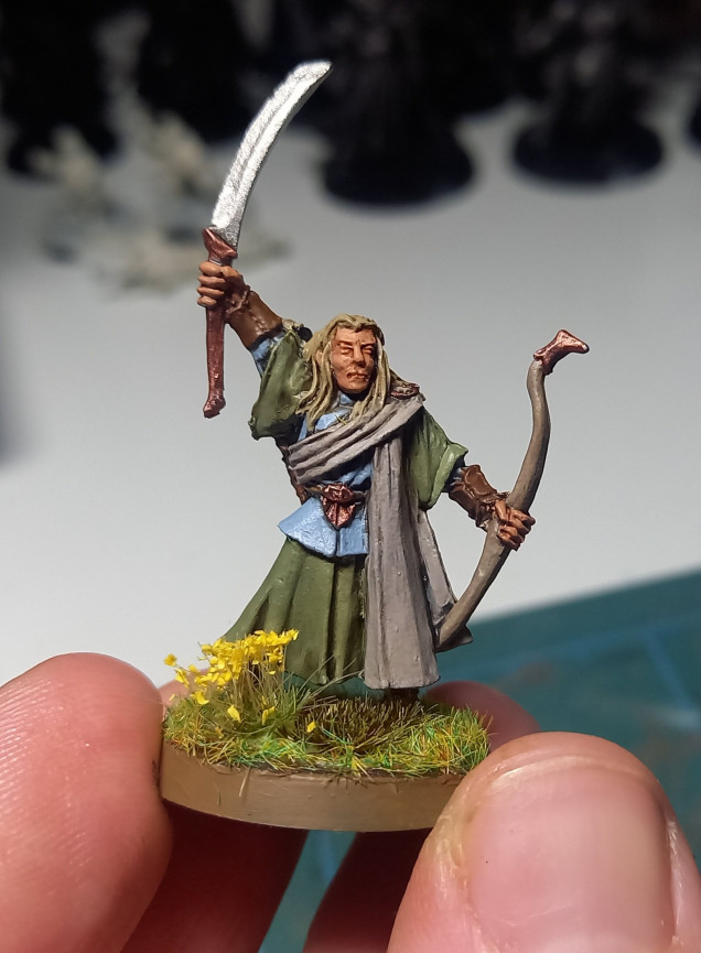 A regular Lothlorien Captain painted to be Beleg Strongbow, offering up more First Age goodness...