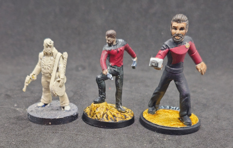 Hasslefree Elvis, Modiphius Startrek adventures Riker, and gale force 9's Startrek away team Riker