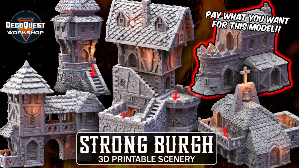 STRONG BURGH (3D printable terrain)