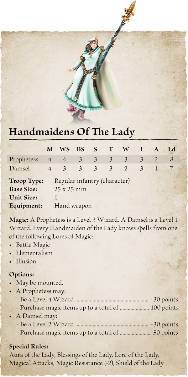 Handmaidens Of The Lady - Warhammer The Old World
