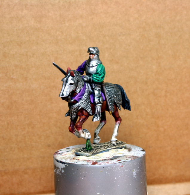 The leader painted with the same quick style as the spearmen.