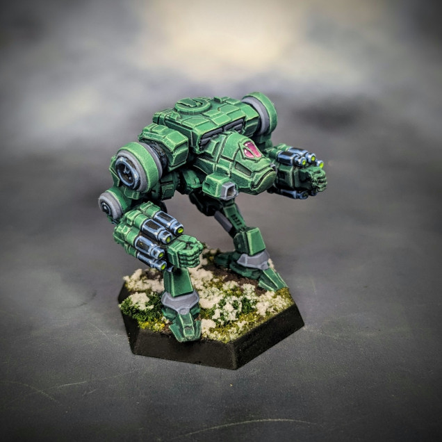 The Clan Jade Falcon Star is finished. From the Alpha Strike box.