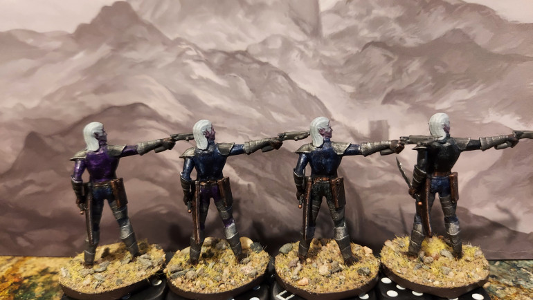 Finished drow warriors