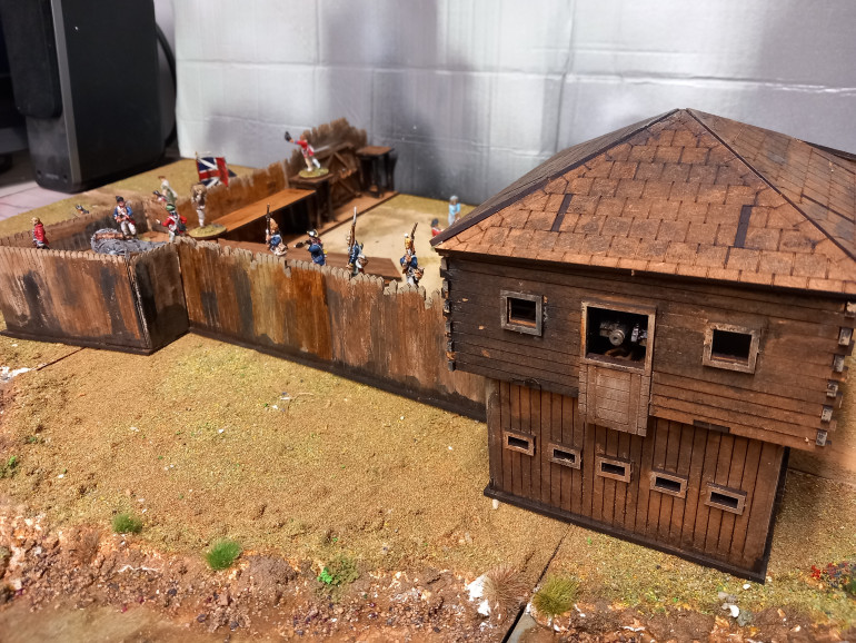 After winning vouchers for terrainfest I got a water mill and this stockade which will work for a few games.