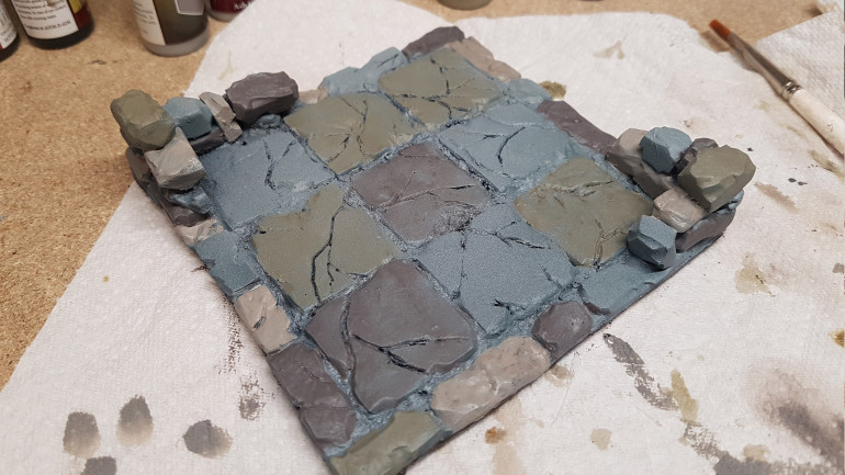 Painting a Tiled Dungeon Room