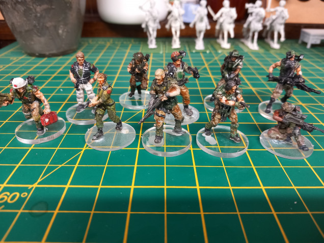 My stargrave crew made up of a mix of prodos minis with some 3D prints from papsikels that I shrunk down to a similar scale. The problem was finding marines with just pistols for basic crew.