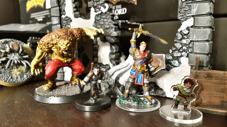 From Right to Left: Sissal the Gnome Warlock, Sir Richard the Human Fighter/Knight, Waffle the Halfling Druid (with Bear/Wolf and Spider forms)