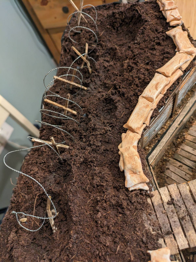 Barbed wire installed to stop, nasty trench raiders