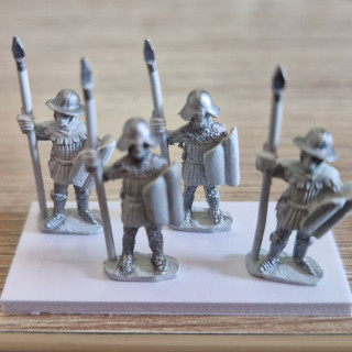 Militia spearmen - chainmail and armour - GW Chainmail