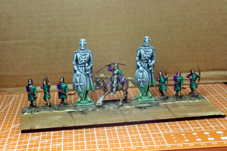 The first line of archers are all minor conversions from 'Gripping Beast' Dark Age Archer set.