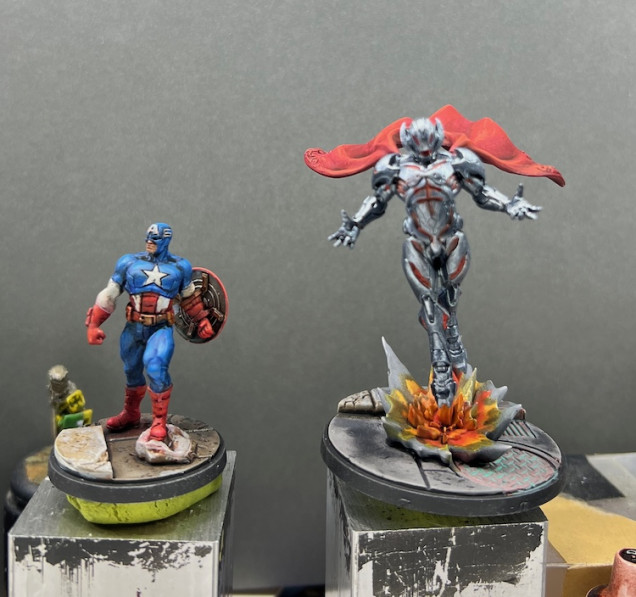 Cap and Ultron Inch Toward Completion. Black Widow Gets Her Portrait Taken.