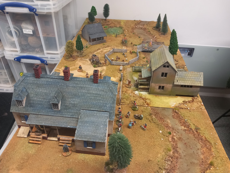 Now that this scenery is complete I think its time to finish this project. When I started it was for games of blackpowder but I quickly moved on to muskets and tomahawks. I completed my army lists but if I do larger battles I'll do a smaller scale and a new project. It's been a long project so I'll end with a little photo gallery 
