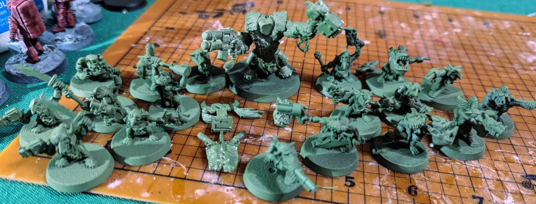 So, here's the starting point. Primed, mostly assembled (the nob might need some pinning to hold together) and ready to go. Going to clean up some other stuff closer to finished first, though.