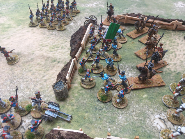 With infantry at the front and ranchero cavalry at the rear the game was up. The Texans are marched away into captivity and later execution 