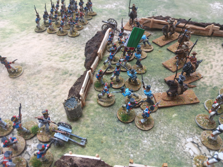 With infantry at the front and ranchero cavalry at the rear the game was up. The Texans are marched away into captivity and later execution