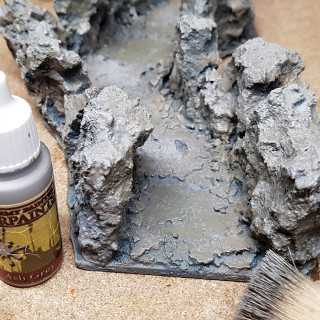 Preparing the Cavern Corridor for Adventure With a Fresh Coat of Paint Part 1