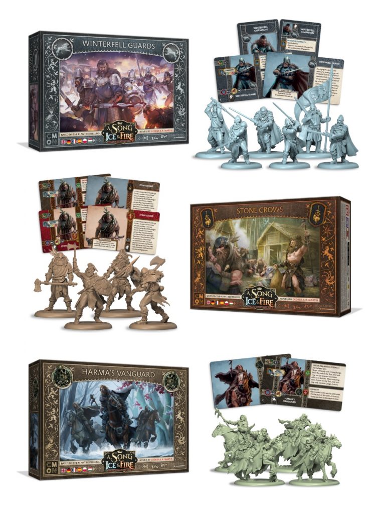 Extension CMON A Song Of Ice & Fire - Brotherhood Sworn Knights - 4 Figurines Pour Jeu De Table - À Partir De 14 Ans