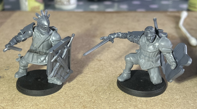 Using a crossbowman and a man at arms for the base I made up two more heroes for the ranks using leftovers from the Squires and Crimson Tower