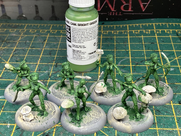 Then a drybrush of Bright Green.