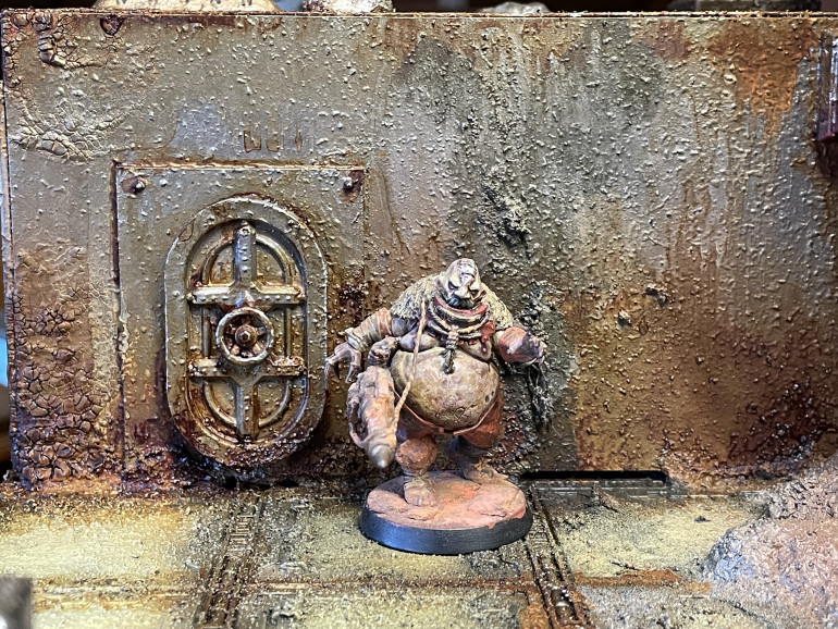 One of my Genestealer cultists sizing up the joint 