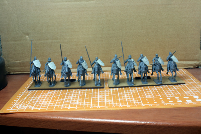 Normalite cavalry. These are proxies for Red Goblin Scouts.