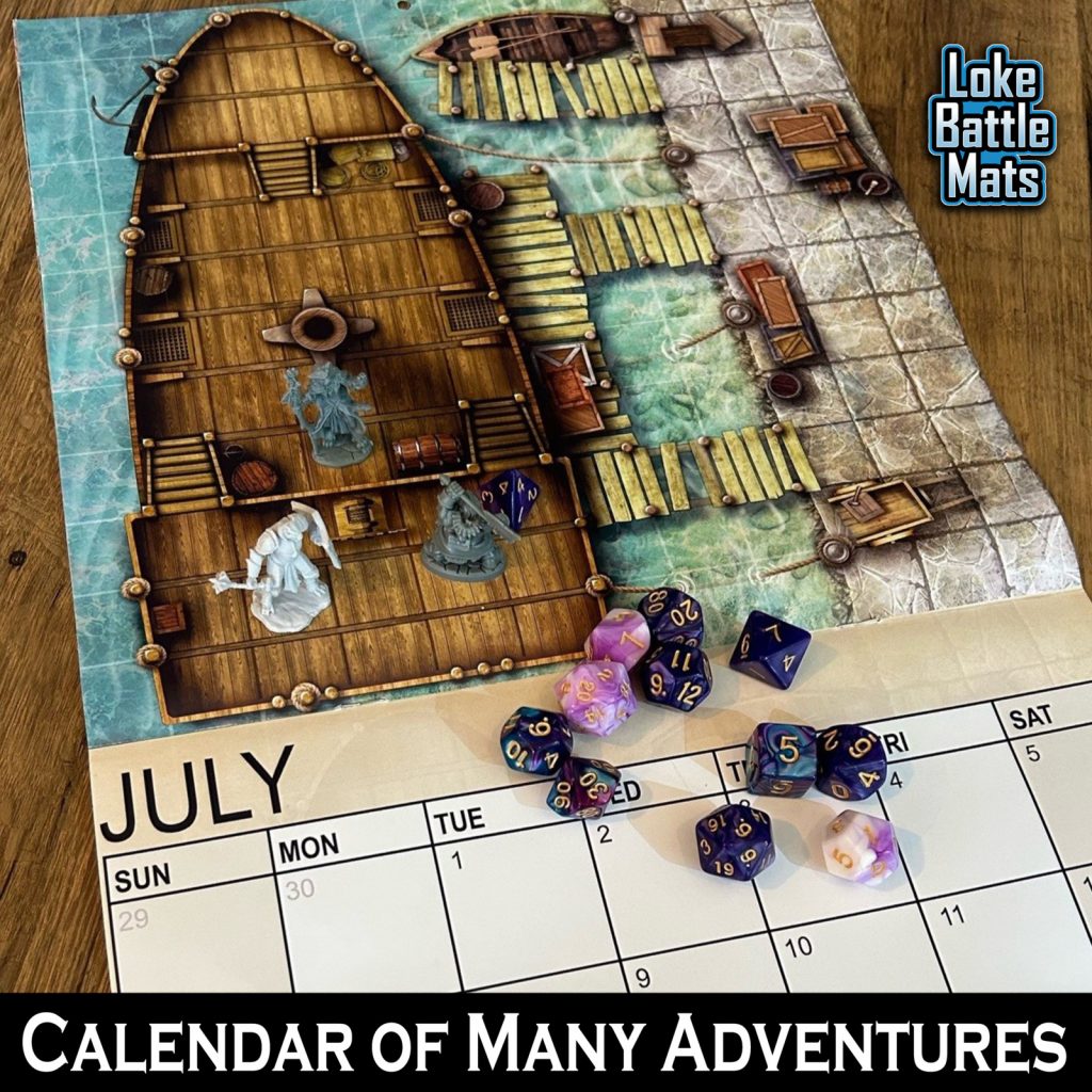 Grab Loke BattleMats Calendar Of Many Adventures 2025 Soon OnTableTop