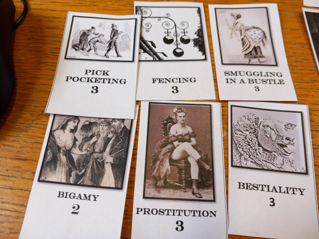 Low level crimes that often received a few months in a House of Correction. Bigamy was easy to get away with in an age with less records and personnel information. The oldest profession wasnt going anywhere with even Court Judges being caught in the act. For those who prefer theior lovers to be a little more wooley bestiality would appear in county court trials. Smuggling highlights women using the dress sense of the time to bring elicit goods into prison to give to their husbands during visiting hours. Usually tobacco and Rum.  