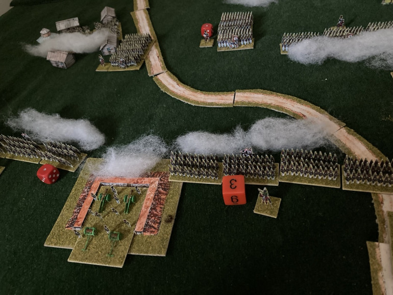 Russian fire halts the French advance at the centre