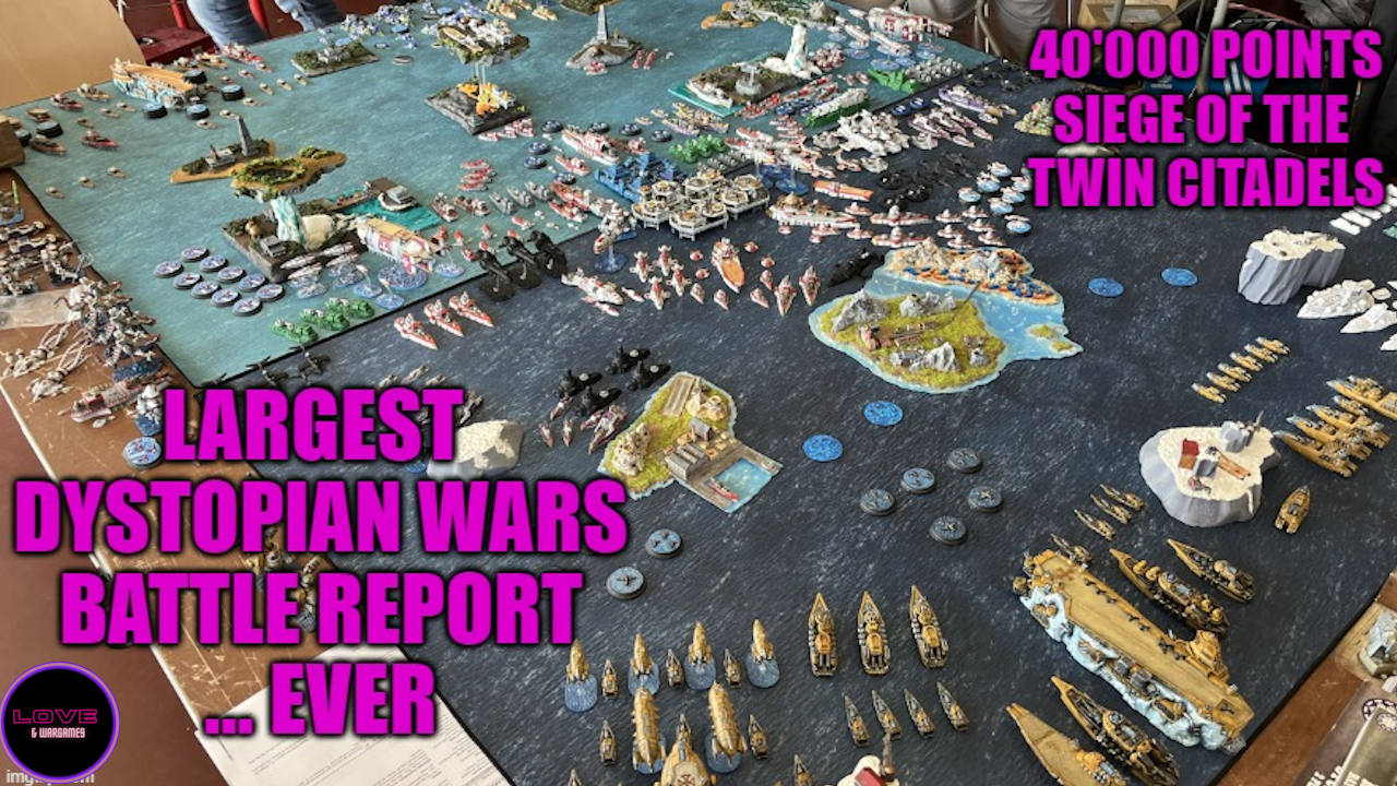 Largest Dystopian Wars Battle Report – ever! Siege of the Twin Citadels ...