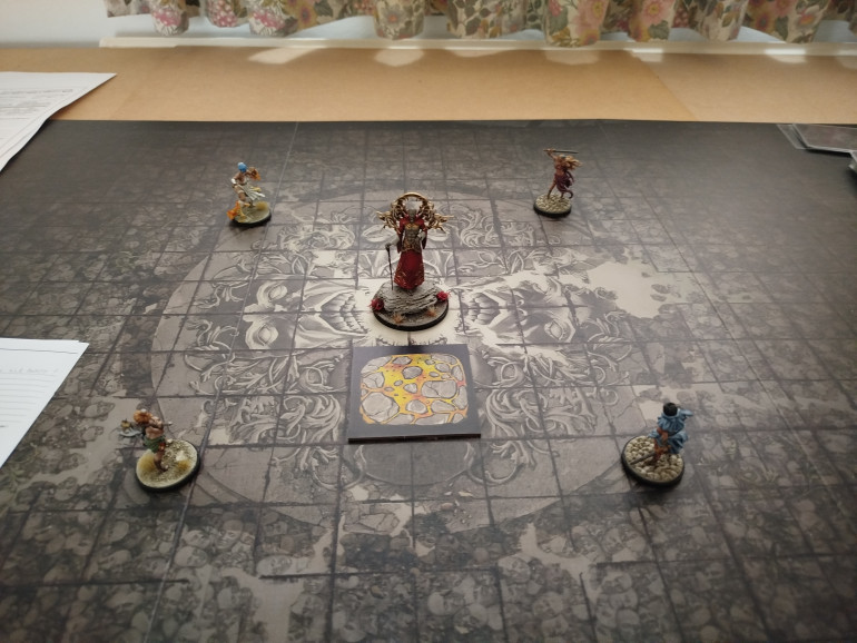 Kingdom Death People of the Stars first nemesis battle against the tyrant set up and ready for the weekend