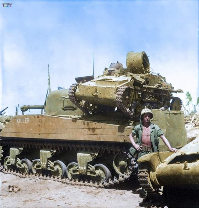 The tank looked tiny so I looked online to check for scale... And it was so small it could fit on the back of a Sherman and be carted off as a war trophy.