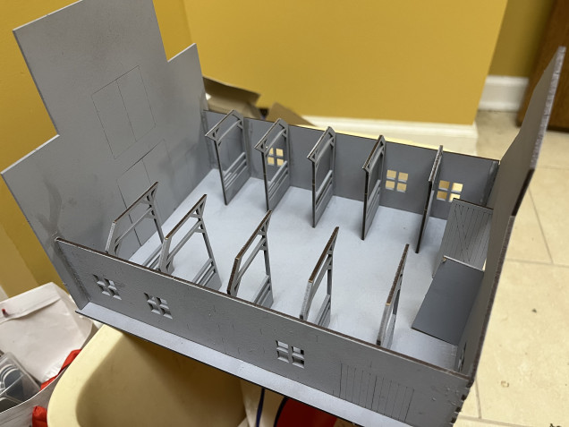 Basic structure of the first floor.  Second floor will be the hayloft.  